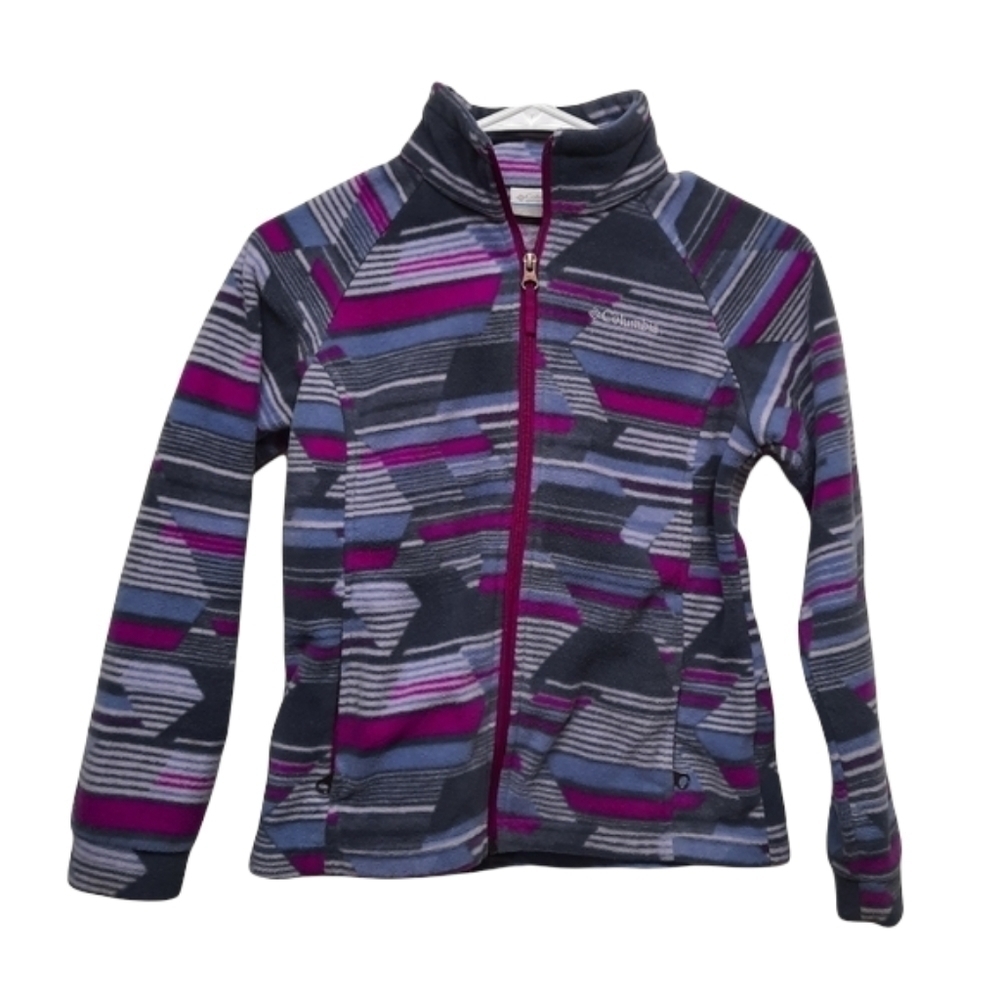 COLUMBIA Aztec Printed Fleece Jacket M (10/12) Benton Springs II